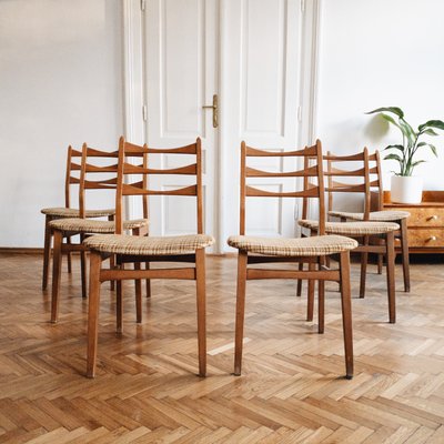 Mid-Century Modern Teak Dining Chairs from Bähre Mignon Möbel, 1960s, Set of 6-KND-1063930