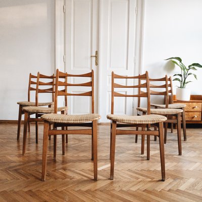 Mid-Century Modern Teak Dining Chairs from Bähre Mignon Möbel, 1960s, Set of 6-KND-1063930