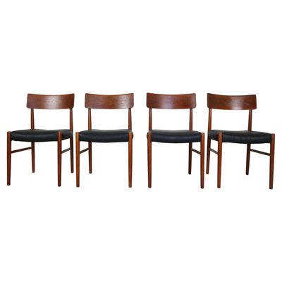 Mid-Century Modern Teak Dinning Room Chairs, Denmark, 1960s, Set of 4-DT-2026253