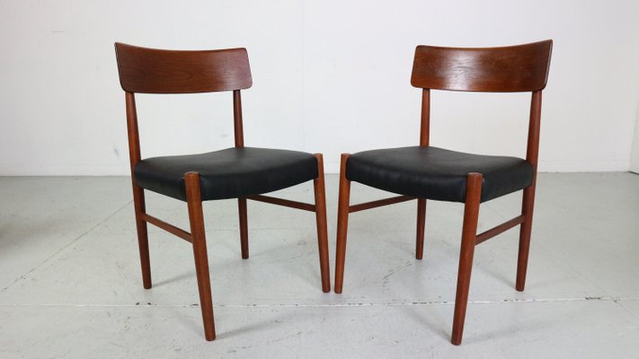 Mid-Century Modern Teak Dinning Room Chairs, Denmark, 1960s, Set of 4-DT-2026253