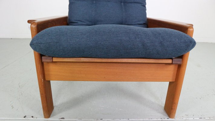 Mid-Century Modern Teak Easy Lounge Chair & Ottoman from Emc Møbler, Denmark, 1960, Set of 2-DT-2026193