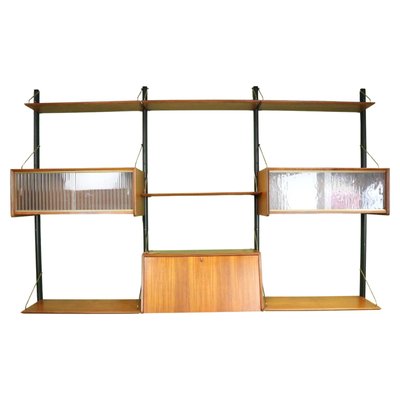 Mid-Century Modern Teak Modular Wall Unit attributed to Louis Van Teeffelen for Wébé, 1960s-DT-2026311