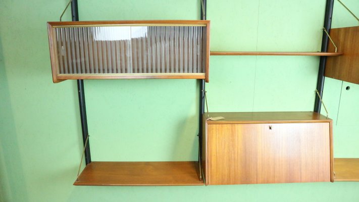 Mid-Century Modern Teak Modular Wall Unit attributed to Louis Van Teeffelen for Wébé, 1960s-DT-2026311