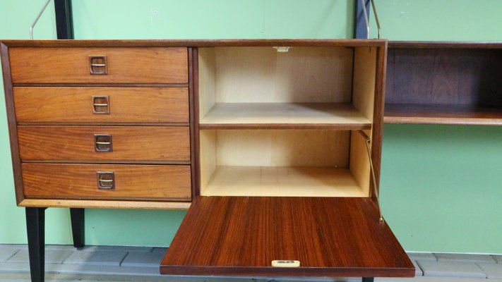 Mid-Century Modern Teak Modular Wall Unit attributed to Louis Van Teeffelen for Wébé, 1960s-DT-2026239