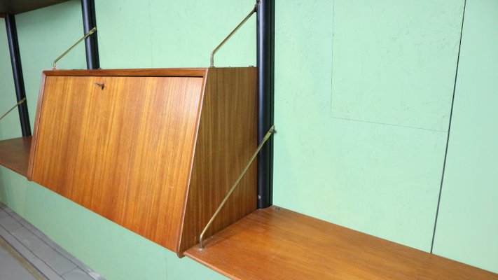 Mid-Century Modern Teak Modular Wall Unit attributed to Louis Van Teeffelen for Wébé, 1960s-DT-2026311