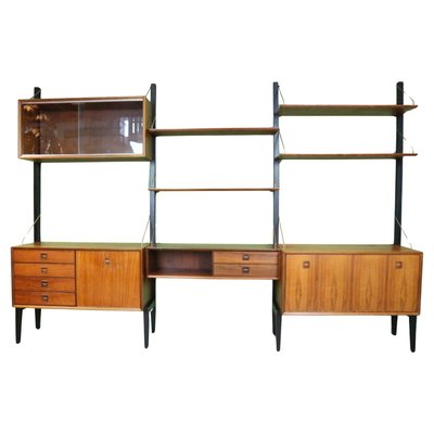 Mid-Century Modern Teak Modular Wall Unit attributed to Louis Van Teeffelen for Wébé, 1960s-DT-2026239