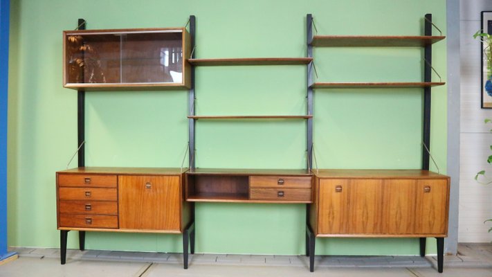 Mid-Century Modern Teak Modular Wall Unit attributed to Louis Van Teeffelen for Wébé, 1960s-DT-2026239