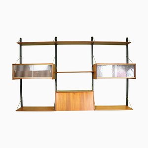 Mid-Century Modern Teak Modular Wall Unit attributed to Louis Van Teeffelen for Wébé, 1960s-DT-2026311