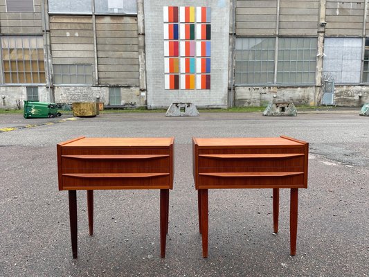 Mid-Century Modern Teak Nightstands, Denmark, 1962, Set of 2-MXB-1755004