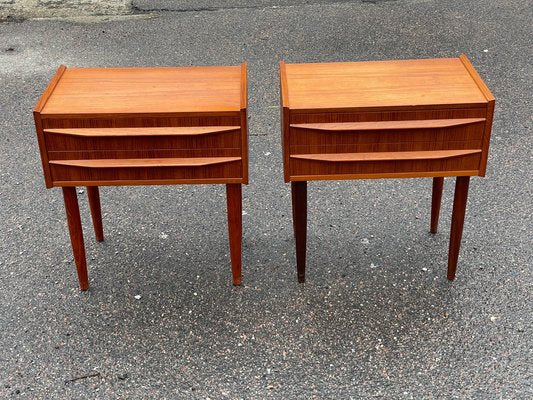 Mid-Century Modern Teak Nightstands, Denmark, 1962, Set of 2-MXB-1755004