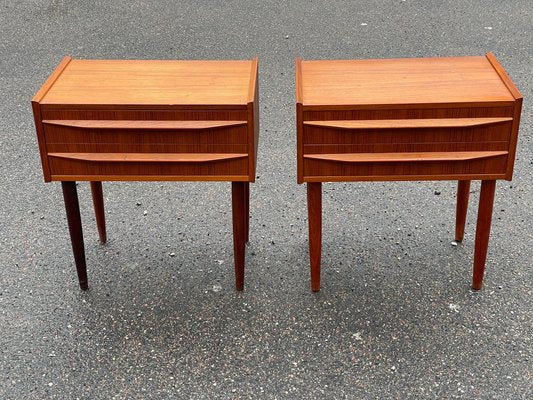 Mid-Century Modern Teak Nightstands, Denmark, 1962, Set of 2-MXB-1755004