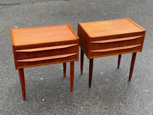 Mid-Century Modern Teak Nightstands, Denmark, 1962, Set of 2-MXB-1755004