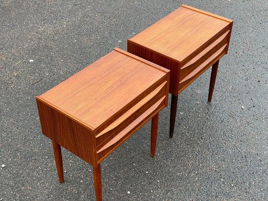 Mid-Century Modern Teak Nightstands, Denmark, 1962, Set of 2-MXB-1755004