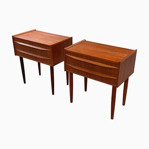 Mid-Century Modern Teak Nightstands, Denmark, 1962, Set of 2-MXB-1755004