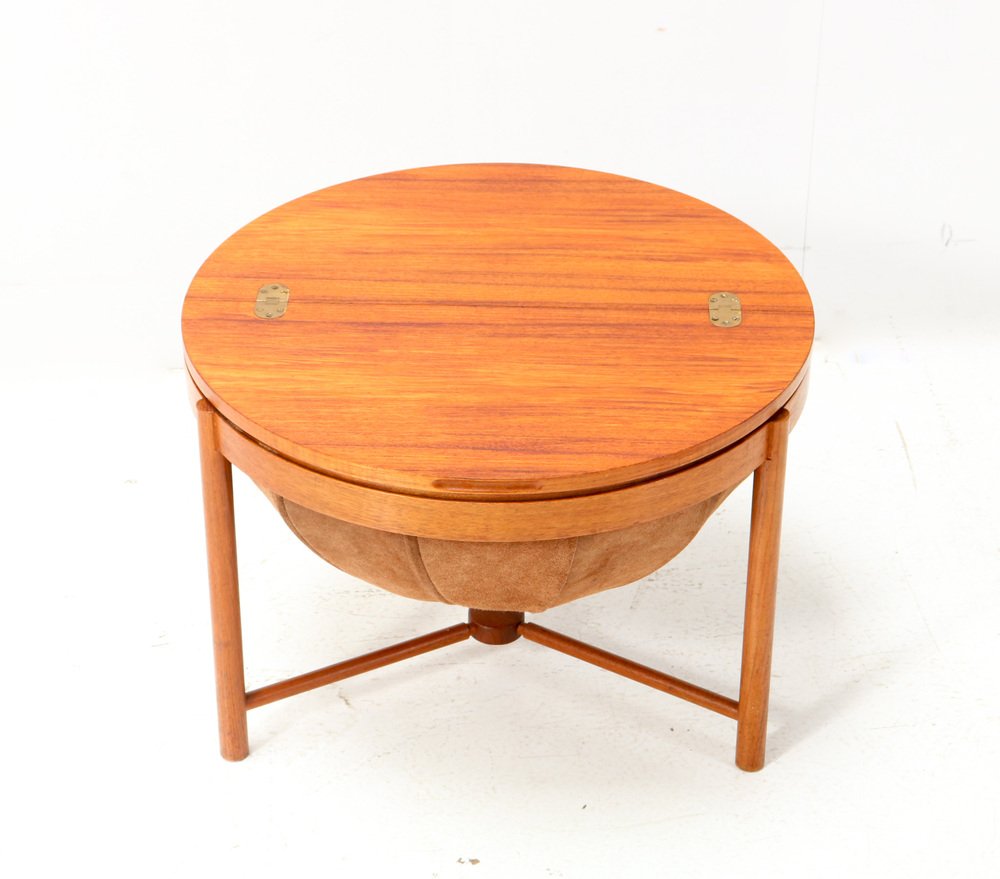 Mid-Century Modern Teak Sewing Table by Rastad & Relling for Rasmus Solberg, 1960s