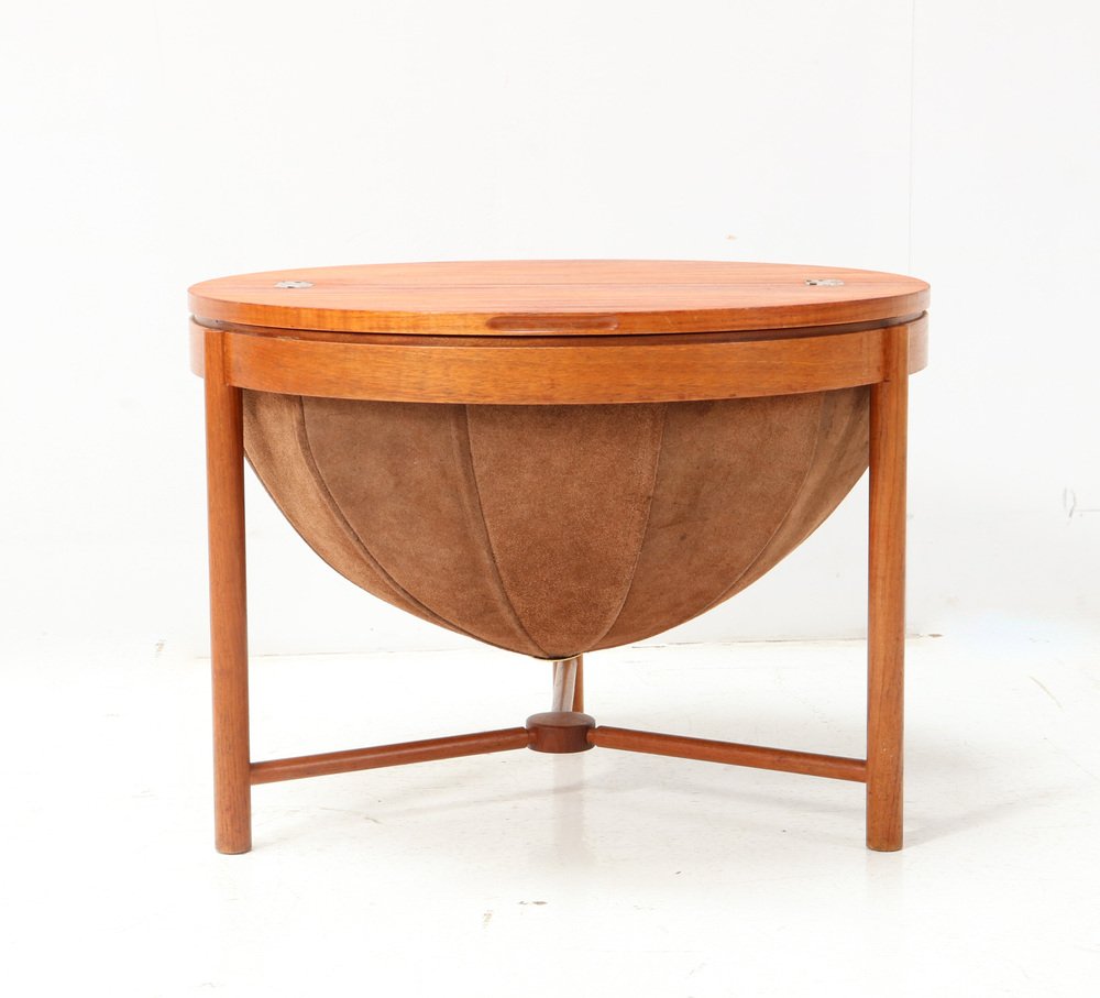 Mid-Century Modern Teak Sewing Table by Rastad & Relling for Rasmus Solberg, 1960s