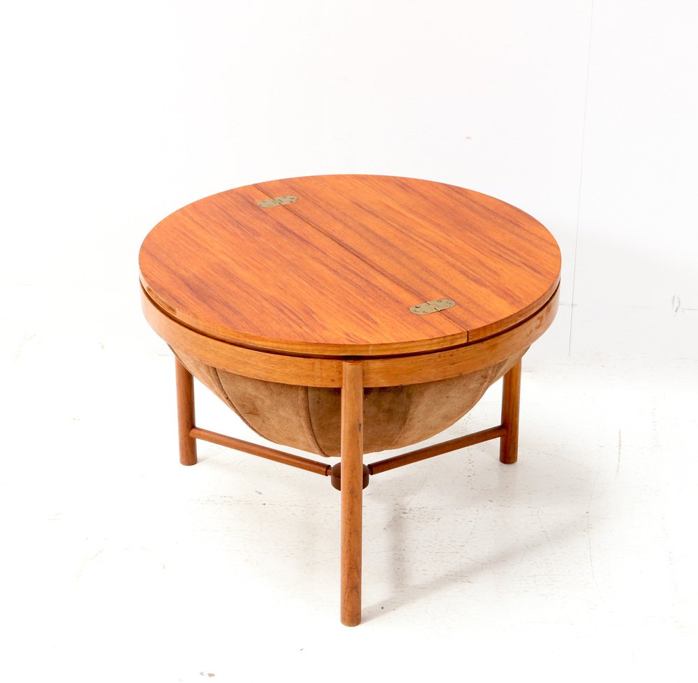 Mid-Century Modern Teak Sewing Table by Rastad & Relling for Rasmus Solberg, 1960s