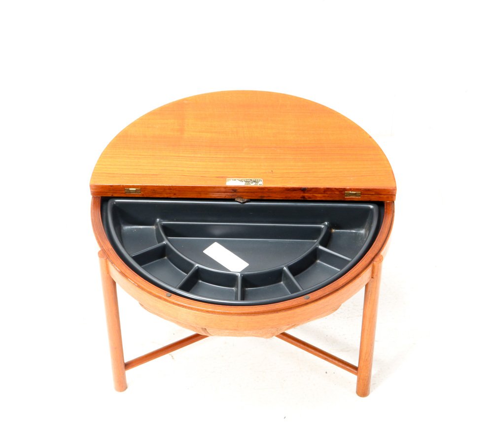 Mid-Century Modern Teak Sewing Table by Rastad & Relling for Rasmus Solberg, 1960s