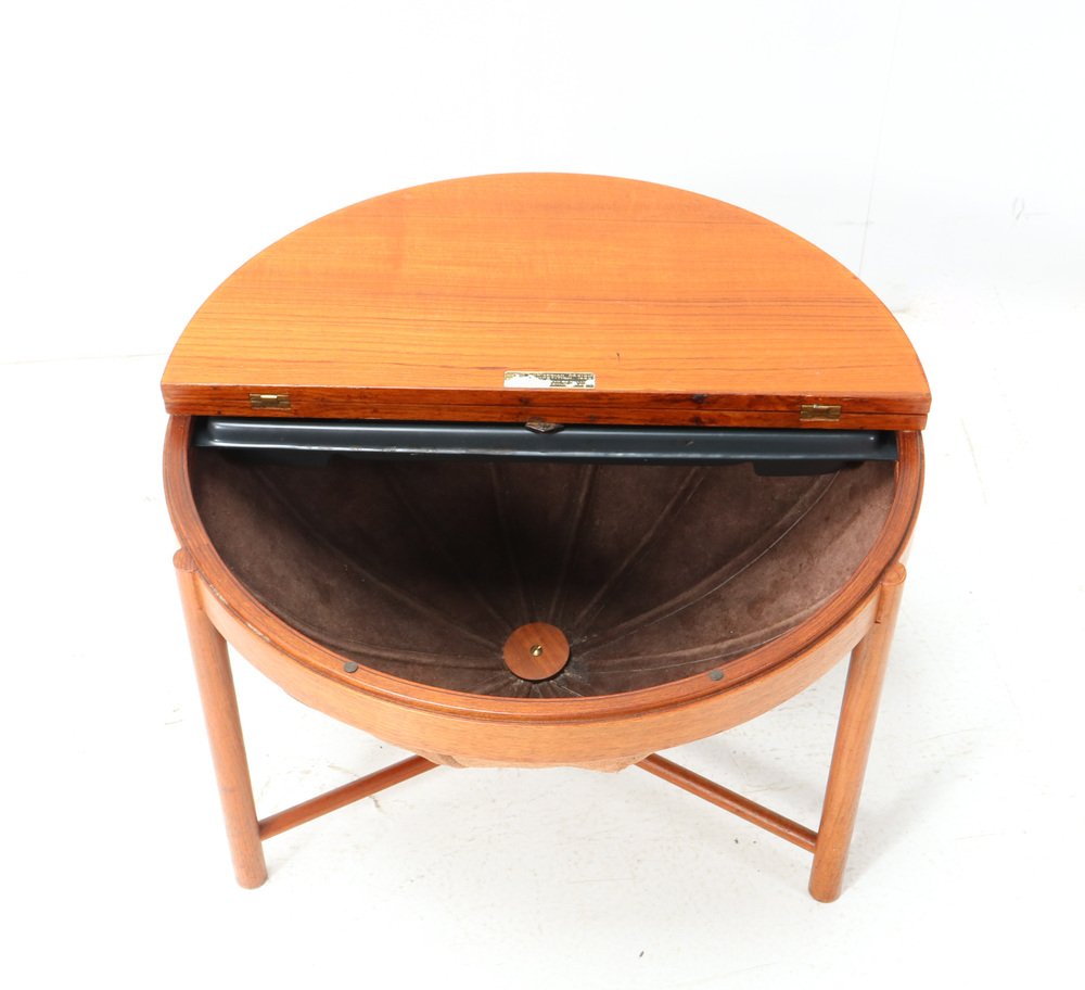 Mid-Century Modern Teak Sewing Table by Rastad & Relling for Rasmus Solberg, 1960s