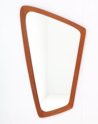 Mid-Century Modern Teak Wall Mirror, Denmark, 1950s-MY-1338123