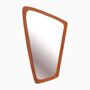 Mid-Century Modern Teak Wall Mirror, Denmark, 1950s-MY-1338123