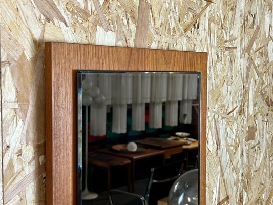 Mid-Century Modern Teak Wall Mirror, Denmark, 1960s-EJL-1138861