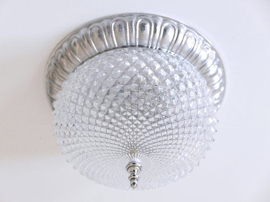 Mid-Century Modern Textured Glass Ceiling Lamp from Sölken Leuchten, Germany, 1970s-WPT-1750065