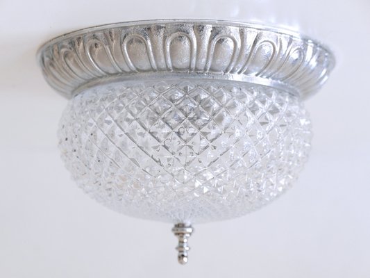 Mid-Century Modern Textured Glass Ceiling Lamp from Sölken Leuchten, Germany, 1970s-WPT-1750065