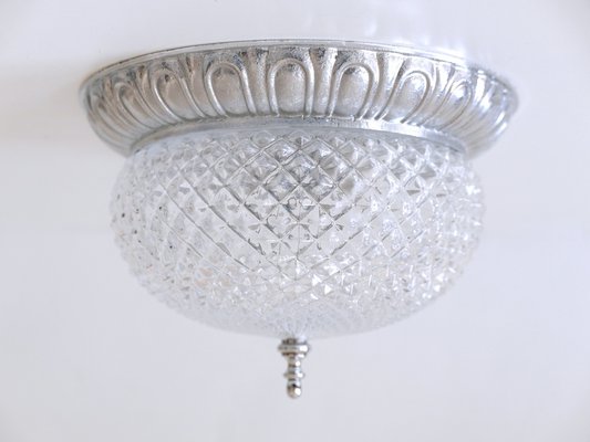 Mid-Century Modern Textured Glass Ceiling Lamp from Sölken Leuchten, Germany, 1970s-WPT-1750065