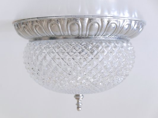 Mid-Century Modern Textured Glass Ceiling Lamp from Sölken Leuchten, Germany, 1970s-WPT-1750065