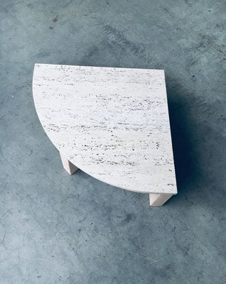 Mid-Century Modern Travertine Edge Side Table, Italy, 1970s-RQV-971681