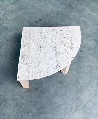 Mid-Century Modern Travertine Edge Side Table, Italy, 1970s-RQV-971681