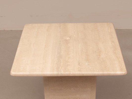 Mid-Century Modern Travertine Square Coffee Table, 1970s-KL-2016929