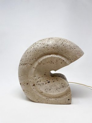 Mid-Century Modern Travertine Table Lamp by Giuliano Cesari, Italy, 1970-FGA-1750855