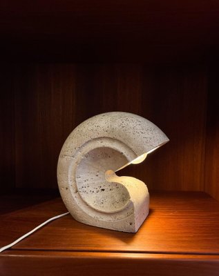 Mid-Century Modern Travertine Table Lamp by Giuliano Cesari, Italy, 1970-FGA-1750855