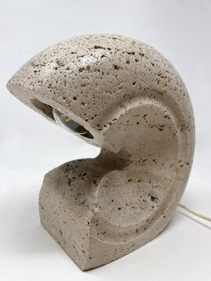 Mid-Century Modern Travertine Table Lamp by Giuliano Cesari, Italy, 1970-FGA-1750855