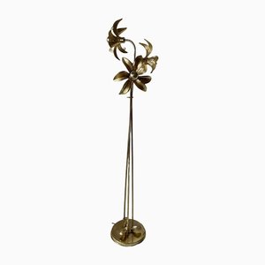 Mid-Century Modern Triple Flower Shade Floor Lamp in Brass by Willy Daro for Massive, 1970s-RDS-1452326