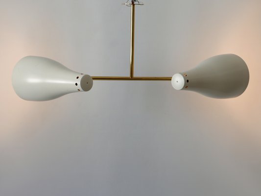 Mid-Century Modern Two-Armed Sputnik Pendant Lamp, Austria, 1950s-WPT-1210221