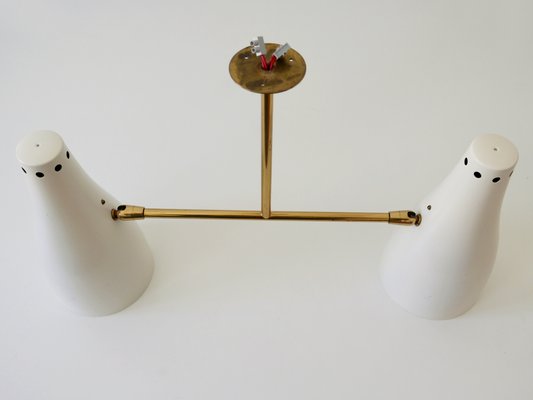 Mid-Century Modern Two-Armed Sputnik Pendant Lamp, Austria, 1950s-WPT-1210221