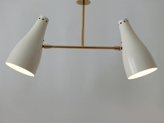 Mid-Century Modern Two-Armed Sputnik Pendant Lamp, Austria, 1950s-WPT-1210221