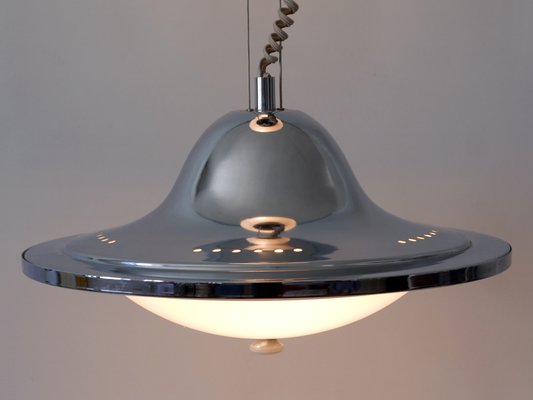 Mid-Century Modern UFO Counterweight Pendant Lamp, Italy, 1960s-WPT-1362311