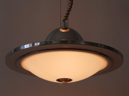 Mid-Century Modern UFO Counterweight Pendant Lamp, Italy, 1960s-WPT-1362311