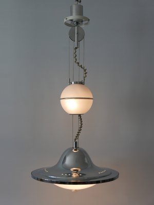 Mid-Century Modern UFO Counterweight Pendant Lamp, Italy, 1960s-WPT-1362311