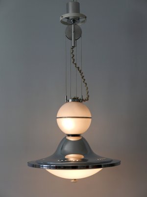 Mid-Century Modern UFO Counterweight Pendant Lamp, Italy, 1960s-WPT-1362311