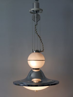 Mid-Century Modern UFO Counterweight Pendant Lamp, Italy, 1960s-WPT-1362311