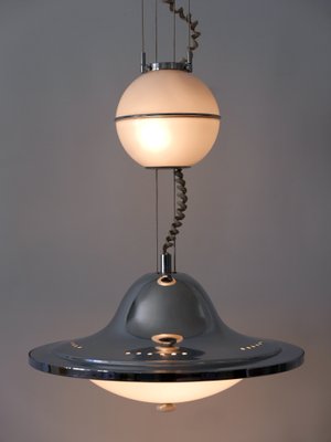 Mid-Century Modern UFO Counterweight Pendant Lamp, Italy, 1960s-WPT-1362311