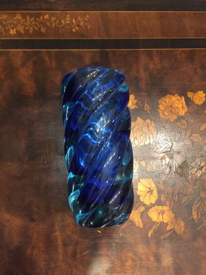 Mid-Century Modern Vase in Blue Murano Glass-HQI-1325542