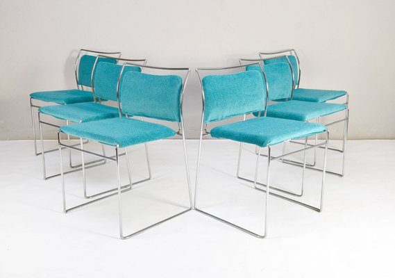 Mid-Century Modern Velvet Tulu Chairs by Kazuhide Takahama for to Simon Gavina, 1970s, Set of 6-IJF-1756521