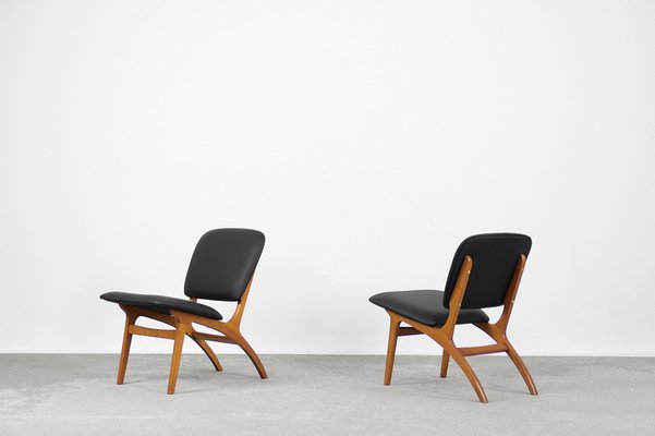 Mid-Century Modern Vintage Swedish Jylland Chairs from Jio Möbler, 1953, Set of 2-ZAA-1014902