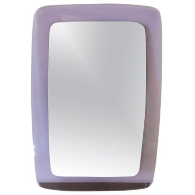 Mid-Century Modern Violet Acrylic Wall Mirror, Italy, 1970s-LYQ-1171781